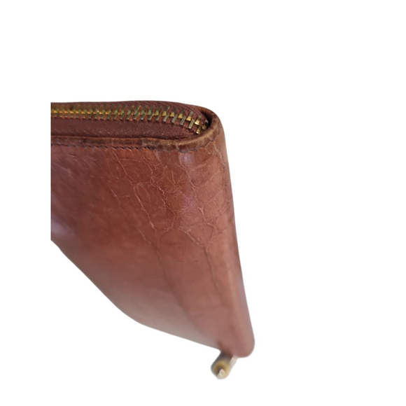 Miu Miu Mauve Croc-Embossed Zip-Around Wallet - Picture 6 of 8